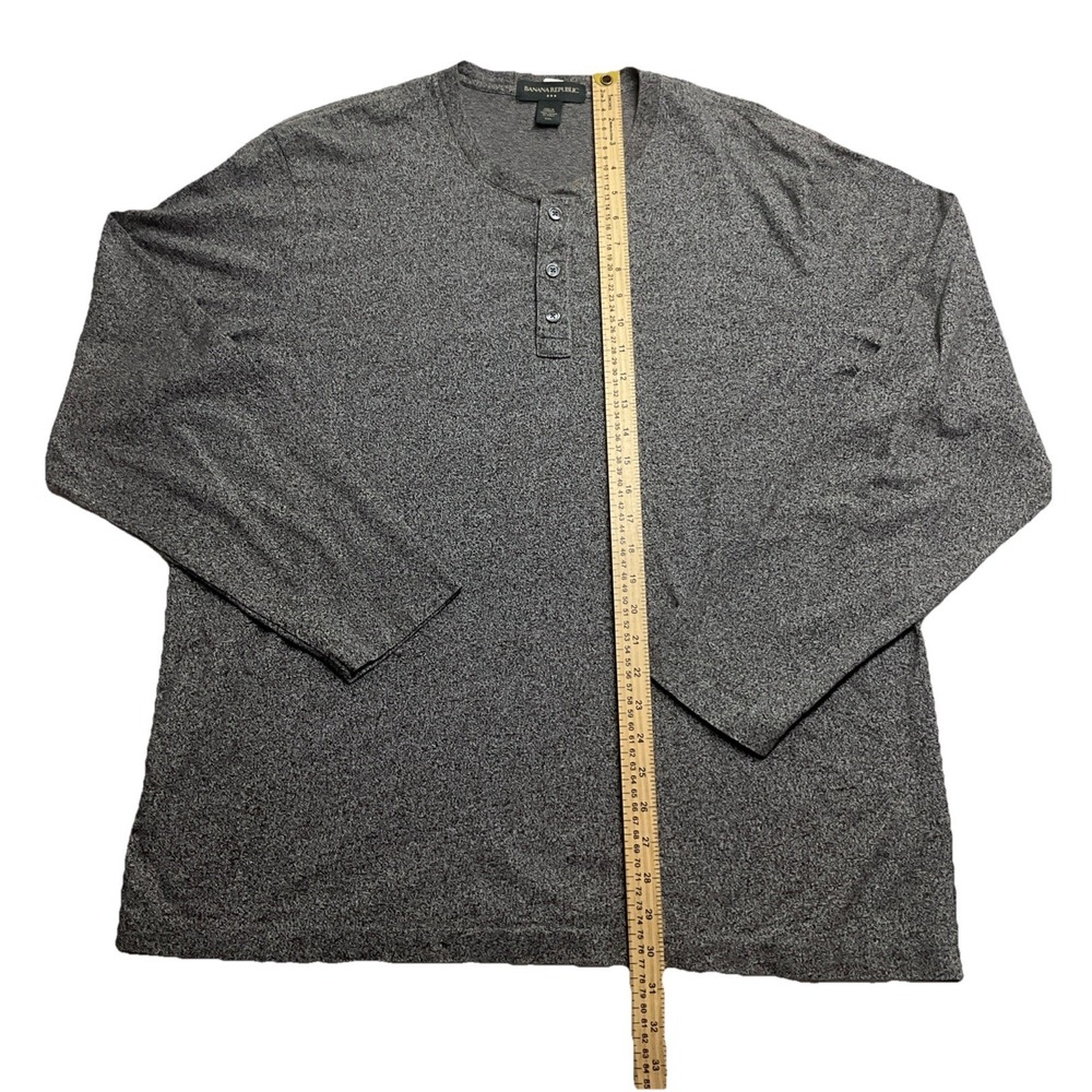 Banana Republic Sweater Mens Large Gray Henley Pullover Long Sleeve 2XL - Picture 4 of 7
